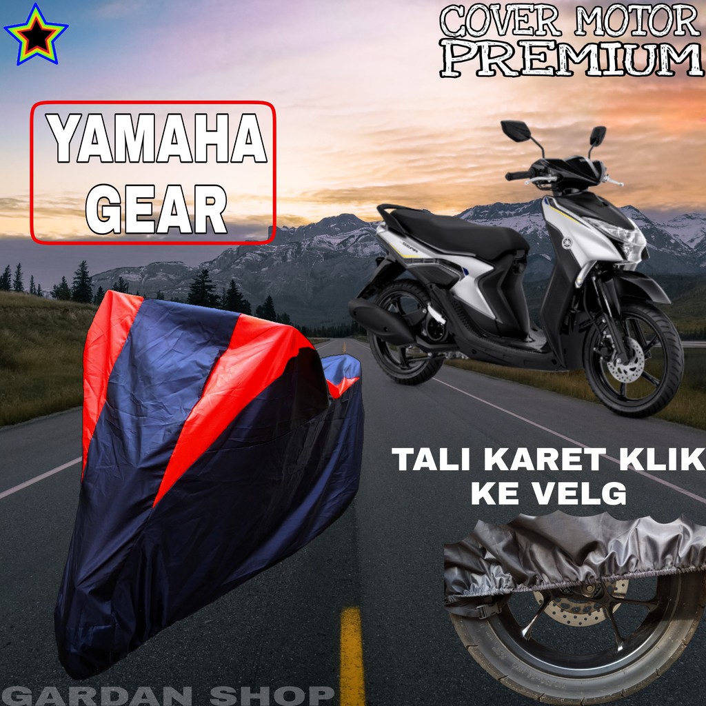 Sarung Motor YAMAHA GEAR Hitam MERAH Body Cover Penutup Pelindung Motor Yamaha Gear PREMIUM