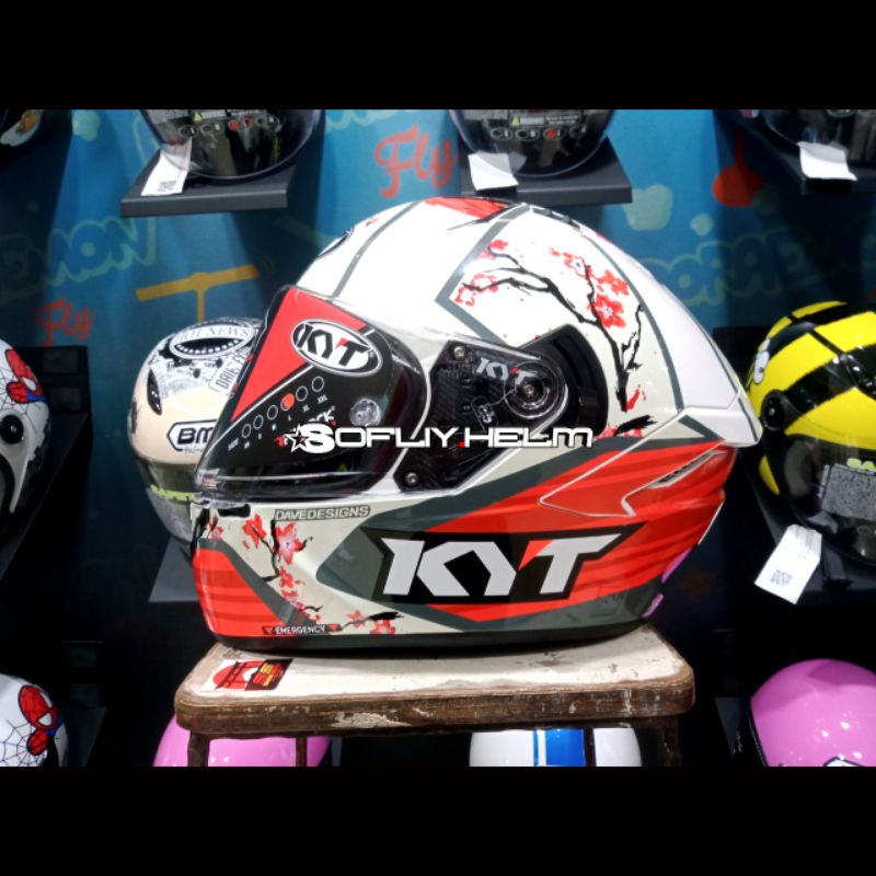 HELM KYT NFR XAVI SAKURA DOUBLE VISOR FULL FACE