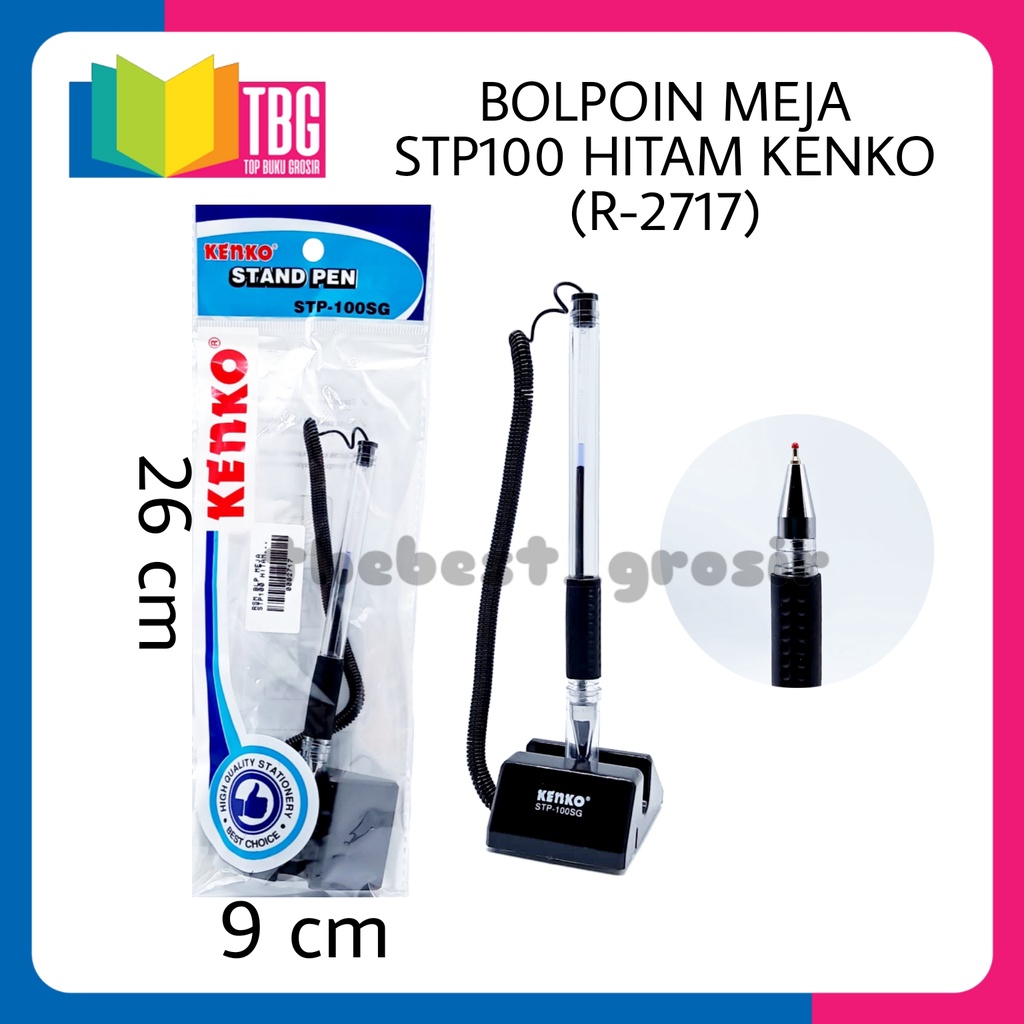 

1 PCS PULPEN MEJA KENKO / BALLPOINT MEJA TINTA HITAM KENKO / BOLPEN MEJA STP100 HITAM KENKO (2717)