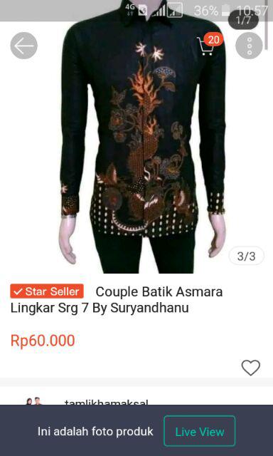 Couple Batik Asmara Lingkar Srg 7 By Suryandhanu 4666784743886 Couple L - Fit X Seharga Rp160000