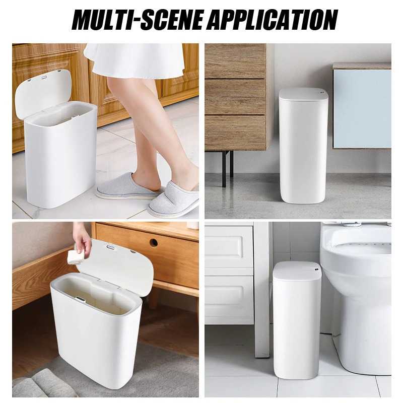 Wannafree Tempat Sampah Smart Trash Motion Sensor Dustbin 8L