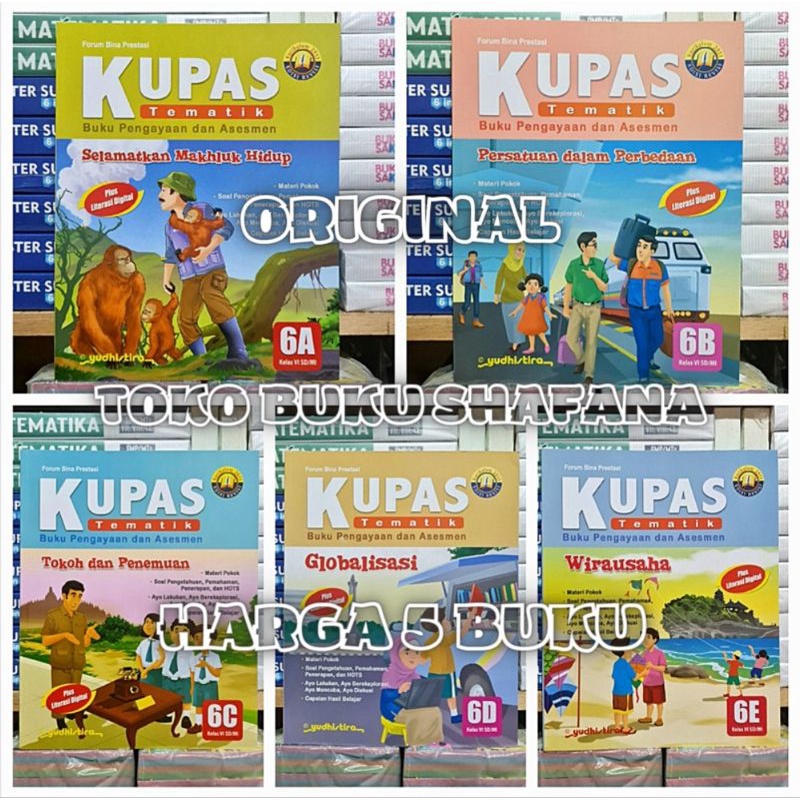 Paket Buku Kupas Tematik 6A 6B 6C 6D 6E Kelas 6 SD Yudhistira K13 Edisi Revisi ( Harga 5 Buku )