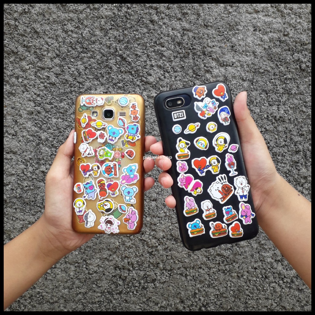

sticker hp stiker timbul karakter BT21 BTS