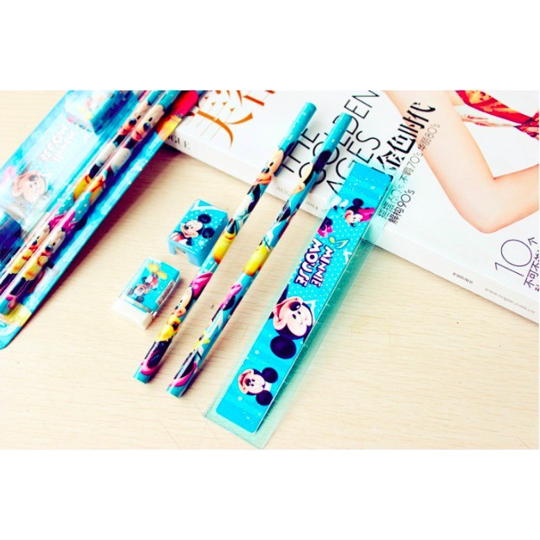 MC Mini Stationary Set 5in1 Set Alat Tulis Sekolah 5 in 1 Pensil Set Karakter Kartun paket alat tulis