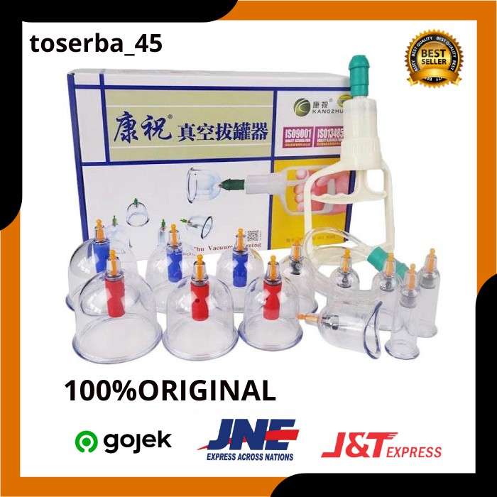 Alat Bekam Isi 12 Cup Bekam Alat Terapi Kop Bekam Lengkap Murah Original Dengan Jarum Komplit MB104