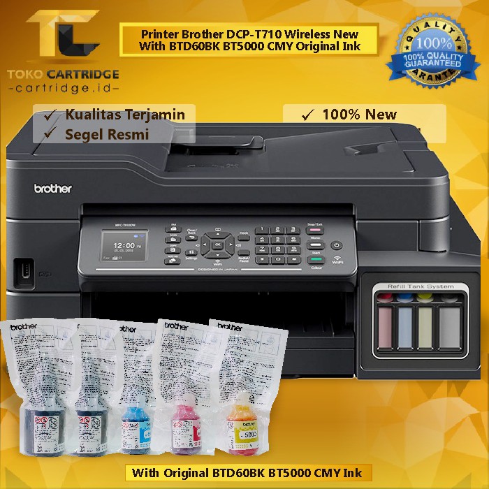Printer Brothr DCP-T720 T720dw Wireless All-in-One New Plus Tinta Original Resmi