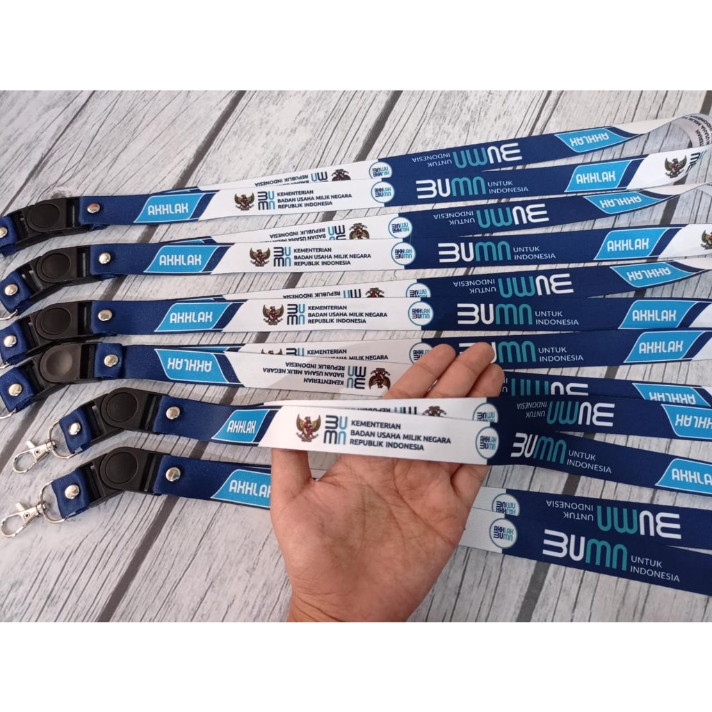 

Pancawarna - Cetak Lanyard BUMN AKHLAK | custom logo | print lanyard - gantungan hp - holder - yoyo logo