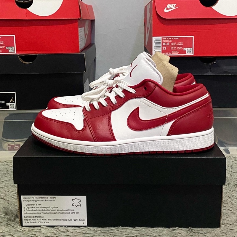 Nike Air Jordan 1 Low Gym Red *100% Original