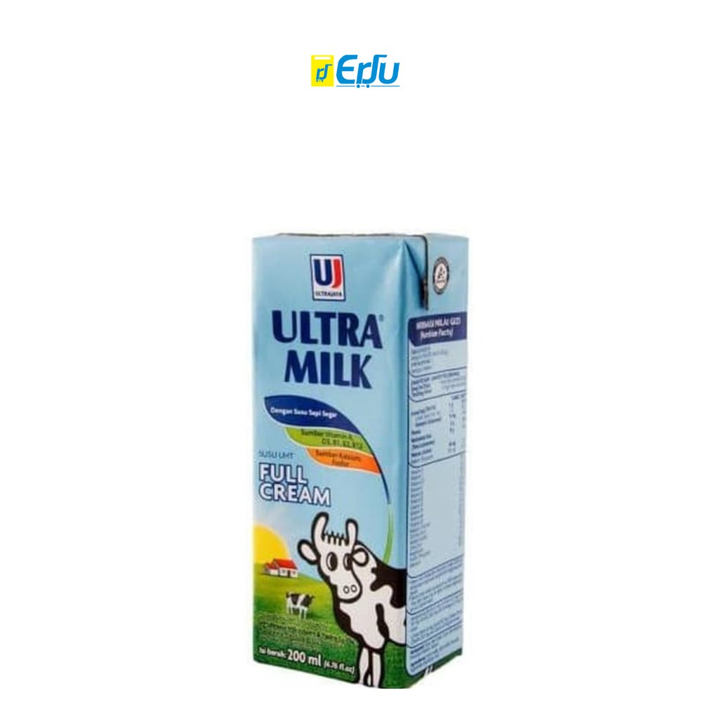 Jual Susu Ultra Milk Full Cream 200ml Satuan Indonesia|Shopee Indonesia