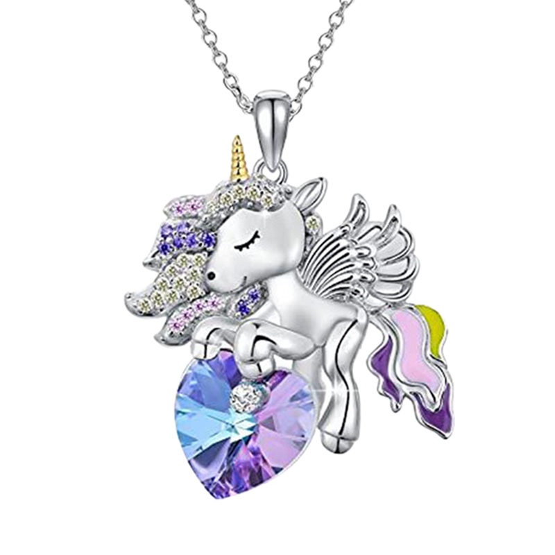 Kalung Liontin Unicorn / Malaikat Lucu Untuk Anak Perempuan / Wanita