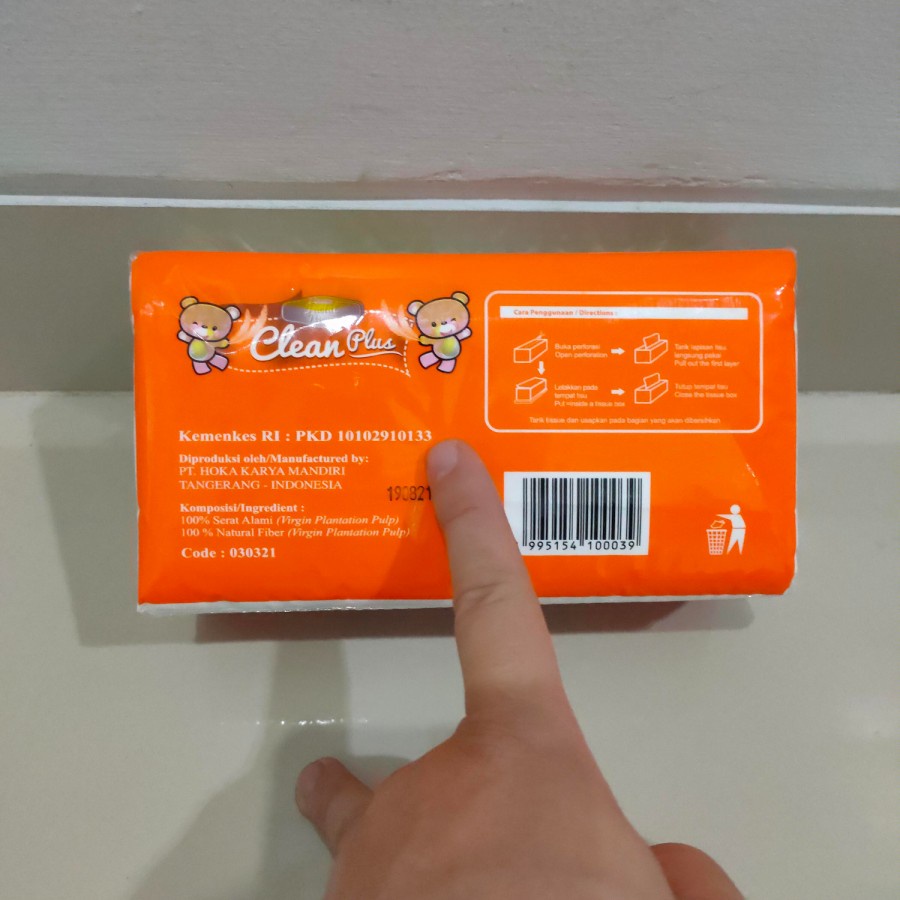 Clean Plus Facial Tissue 2 Ply 180 Sheet Kualitas Tissue NICE-3