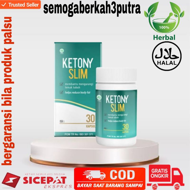[ORIGINAL] KETONY SLIM Pelangsing Badan Herbal 30 Capsul
