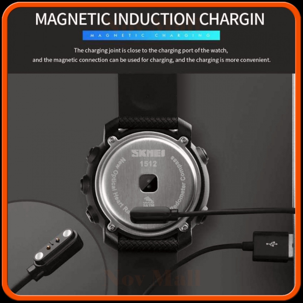 SKMEI Jam Tangan Smartwatch Pria Bluetooth Compass Heartrate SM739