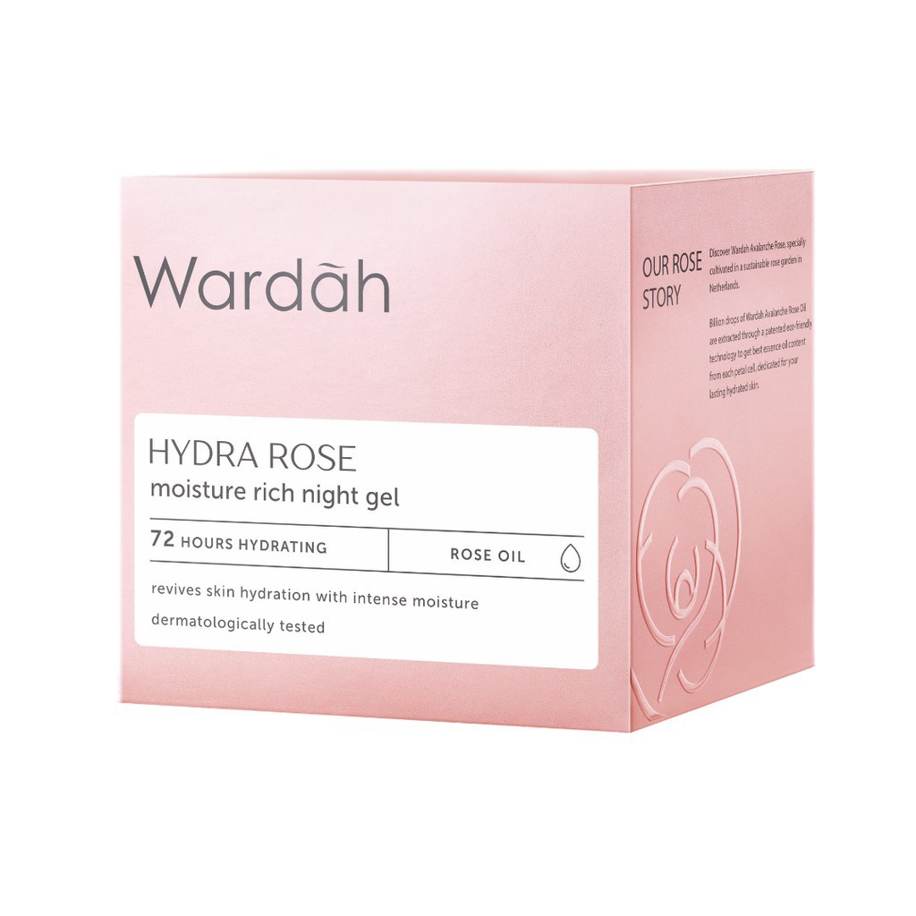 ❣️Rakkistore99❣️Wardah Hydra Rose Moisture Rich Night Gel 40g (100% Original)