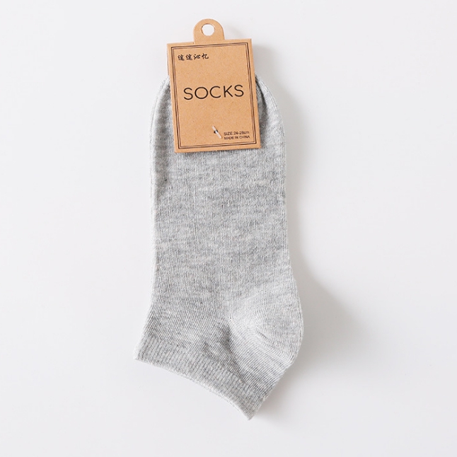 OSM - K462 Kaos Kaki Pria Polos Semata Kaki / Kaos Kaki Ankle Man / Socks / Short Socks/ Sepatu-K462 Abu Muda