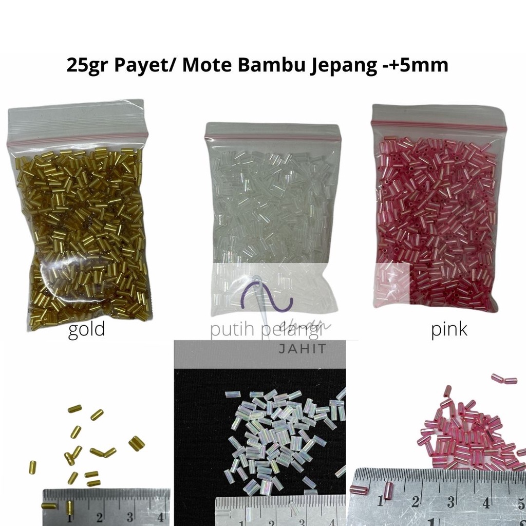 Payet Bambu/ Mote Bambu Jepang ASLI/ 5mm Mote Payet Batang/ Bambu