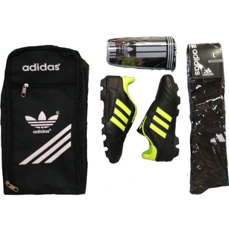 paket komplit sepatu bola anak adidas kulit terbaru bisa COD size 29,30,31,32