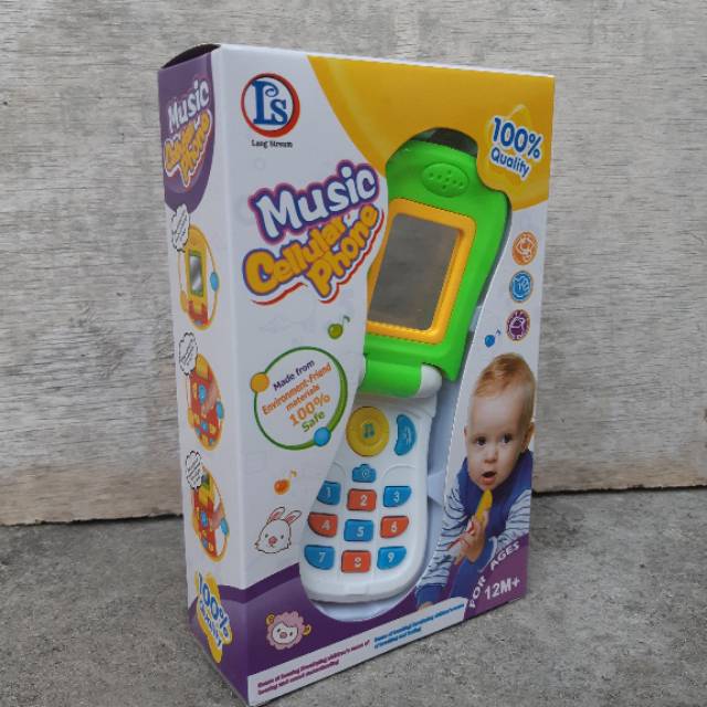 Mainan Music Cellular Phone - Handphone Anak Bayi Edukatif Musik Batre