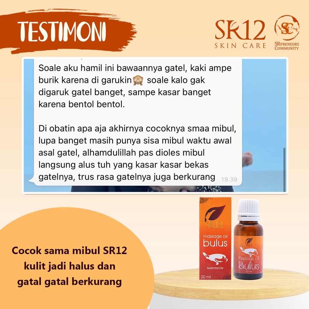 MINYAK BULUS ORIGINAL SR12 / MENGOBATI GATAL - GATAL / MENGHILANGKAN BEKAS LUKA / WANGI &amp; TIDAK BAU AMIS