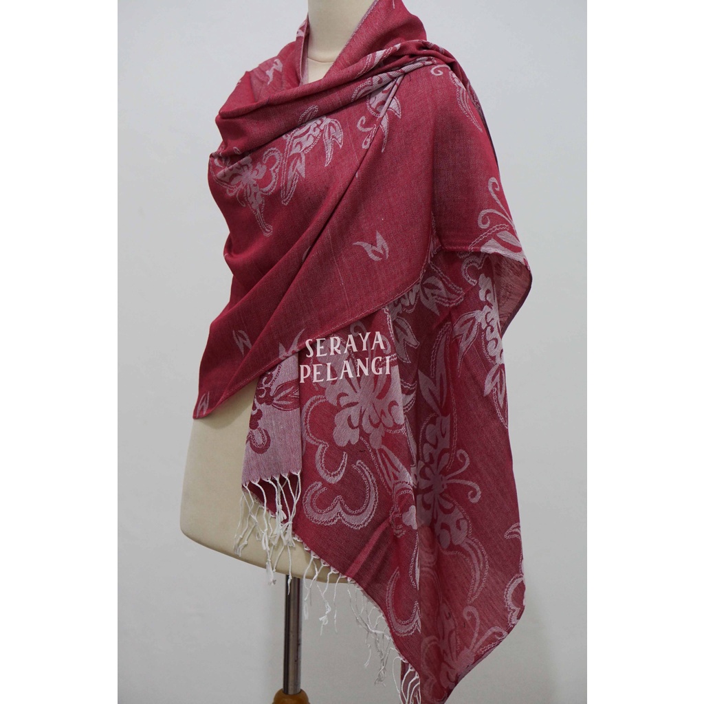 Pashmina Cashmere Motif Kupu-Kupu 05 | Selendang | Scarf | Syal | Shawl | Pasmina | Souvenir | Gift