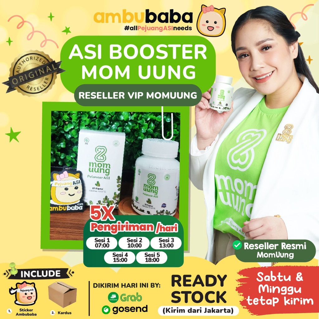 Kelorcap Momuung mom uung Booster Asi Pelancar ASI Kemasan Baru Halal BPOM