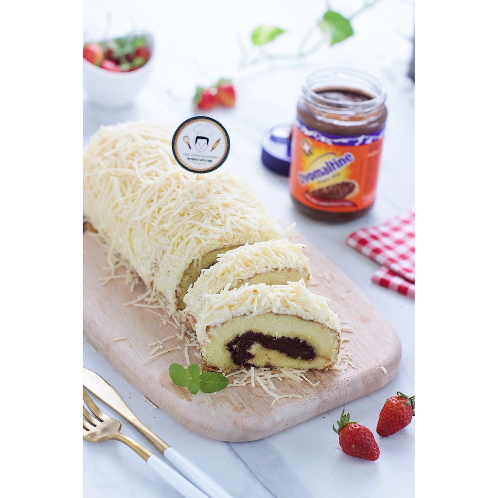 

Bolu Ovomaltine topping keju
