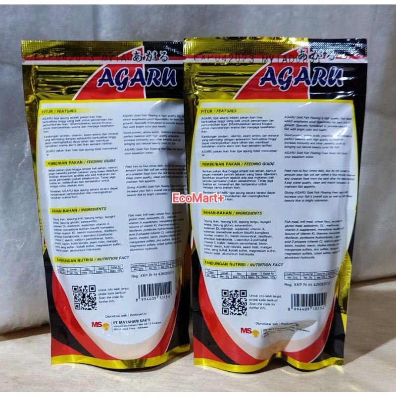 Pakan Ikan Hias AGARU Floating/Apung Fish Food Mini Pellet  100 gr