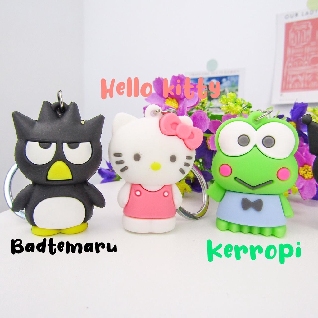 GANTUNGAN KUNCI KARAKTER SANRIO KEYCHAIN KEROPPI KUROPI IMPOR TERMURAH HADIAH SOUVENIR IMUT LUCU