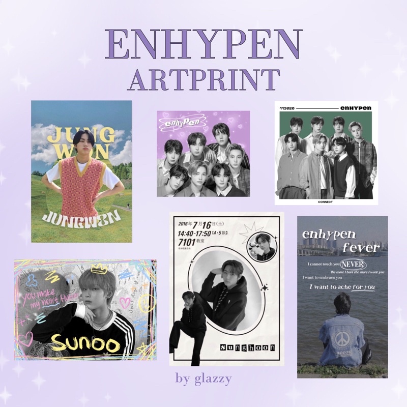 enhypen art print - wall decor poster