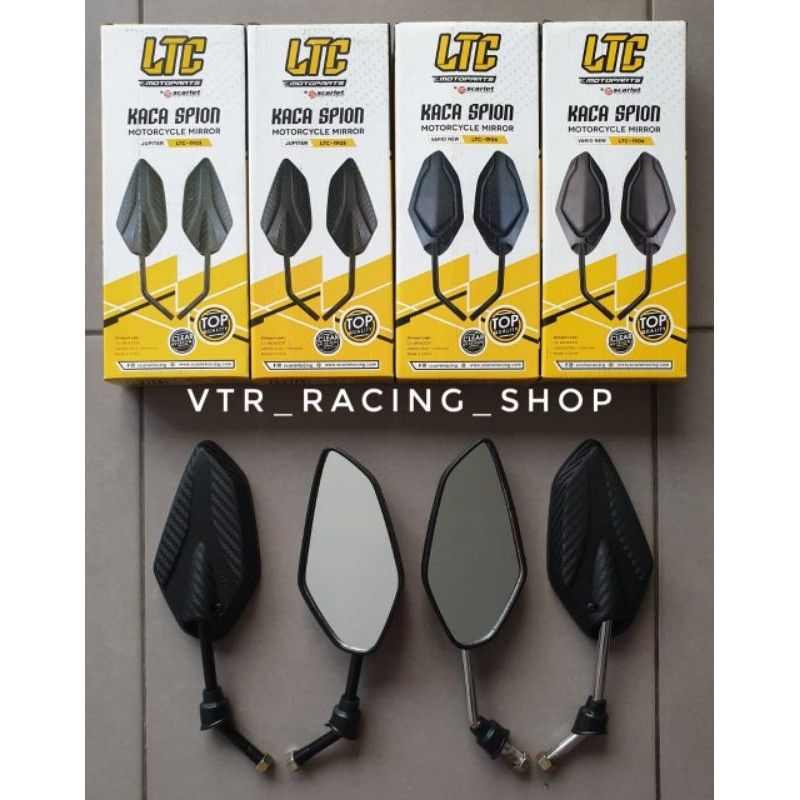 Spion Carbon Doff Jupiter Z Mio Jupiter Mx Lexi Tangkai Chrome Dan Hitam-Tangkai Black Suzuki