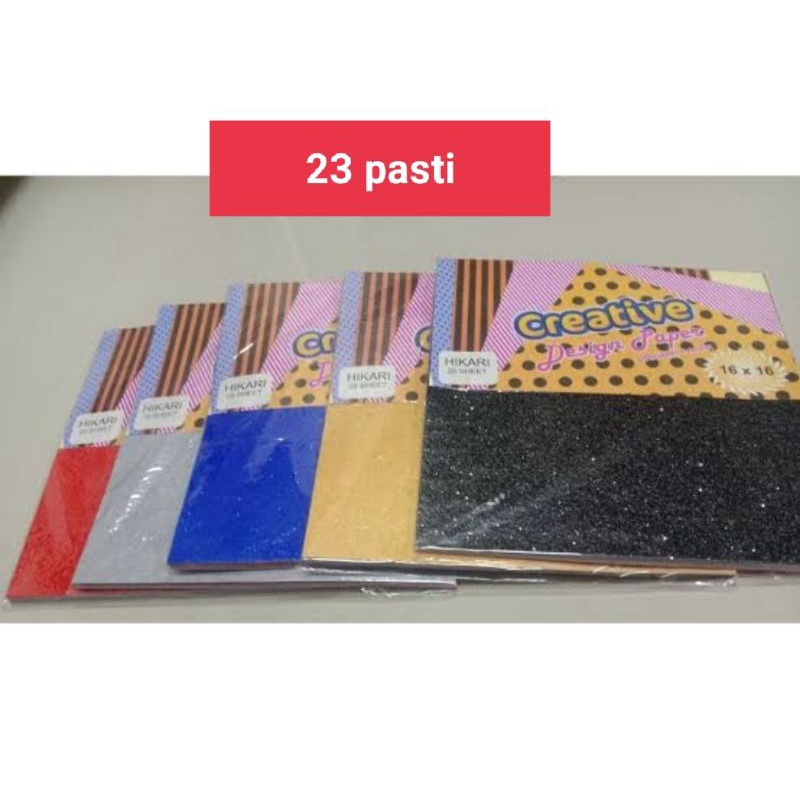 

kertas origami glitter 16x16