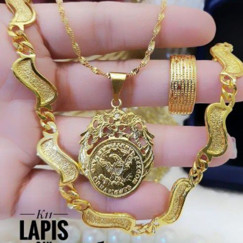 Xuping Set Perhiasan Lapis Emas 24K Terlaris S449