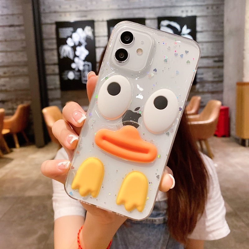 Duck Glitter Case Samsung M02 M23 M33 M53 M11 M52 M51 M62 M22 M21 M31 M10 M20 A51 A71 A53 A13 A23 A73 4G 5G