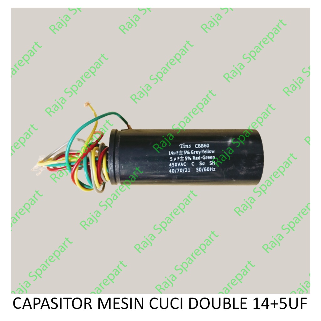 C145 CAPASITOR / KONDENSATOR MESIN CUCI DOUBLE 14+5UF