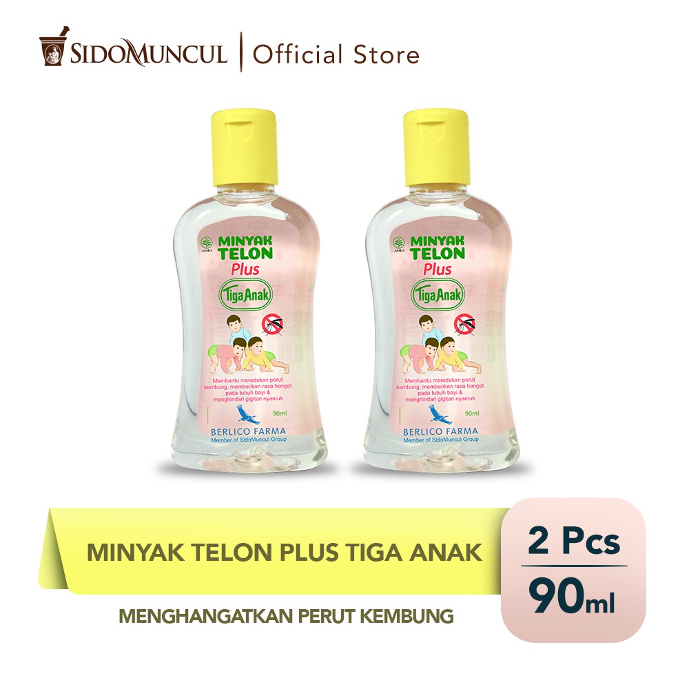 Minyak Telon Plus Tiga Anak 90mL (2 botol)