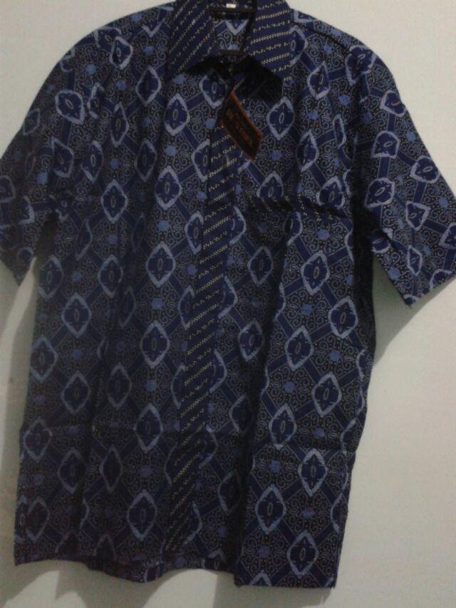 Bswart Batik Hrb026 Kenongo Hem Pendek Padi Pekalongan M L Xl Batik Pria Murah Modern Grosir Batik