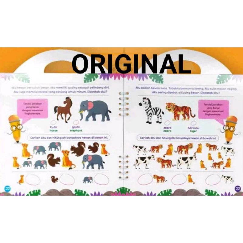 Buku Wipe And Clean Pintar Menulis Angka Dan Berhitung/Anak TK Paud