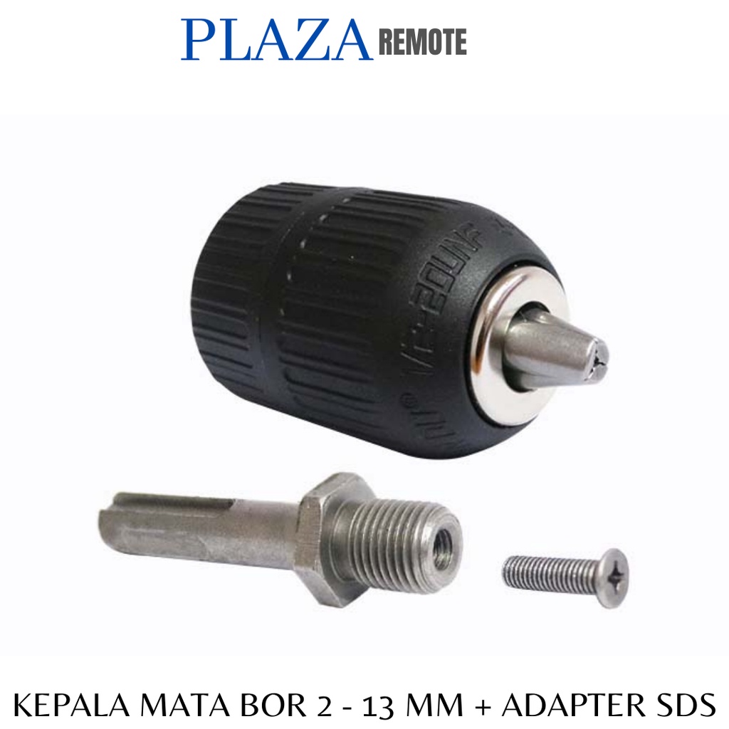 KEPALA BOR DRILL CHUCK 1/2 20 UMF 2 - 13 MM + ADAPTER SDS PLUS