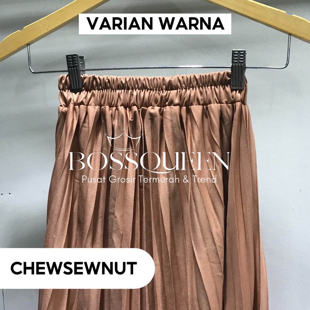ROK PLISKET BAWAHAN PANJANG JUMBO/ROK. KERJA WANITA MUSIMAH TERMURAH TERLARIS-Chewsewnut