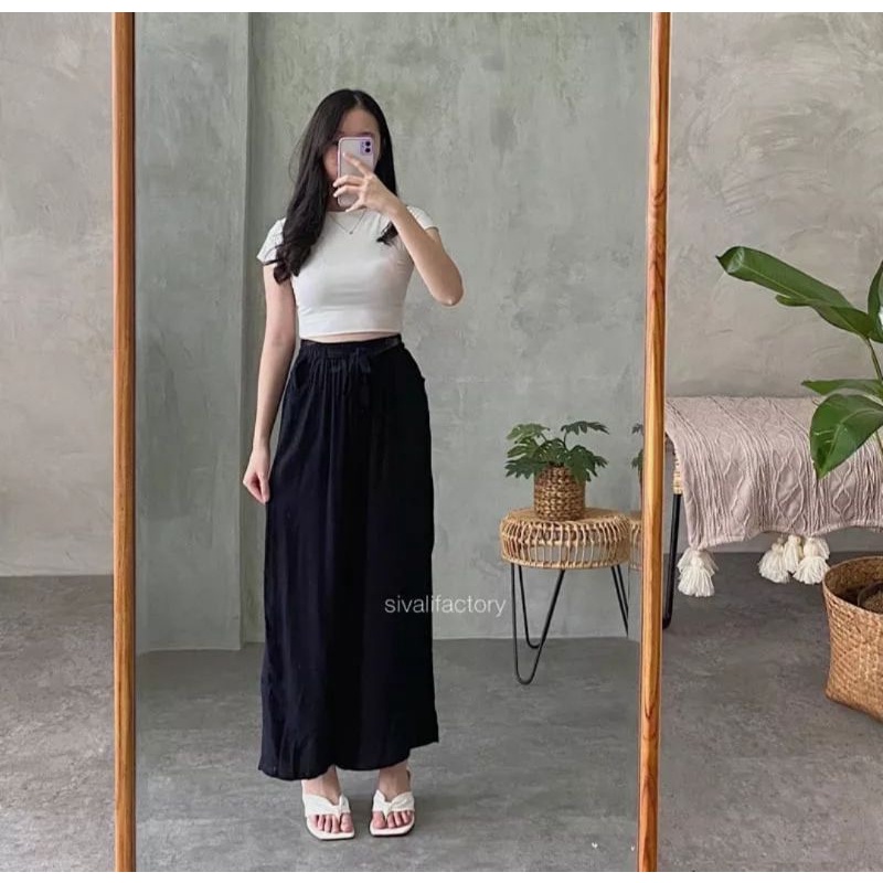 PROMO 50 RIBU DAPAT 3 PICS... CELANA KULOT POLOS WANITA/KULOT LINEN BAHAN HYGET/KULOT POLOS WANIT/CELANA POLOS WANITA TERMURAH/CELANA KULOT POLOS RIBON PANTS/KULOT TERBARU.-1