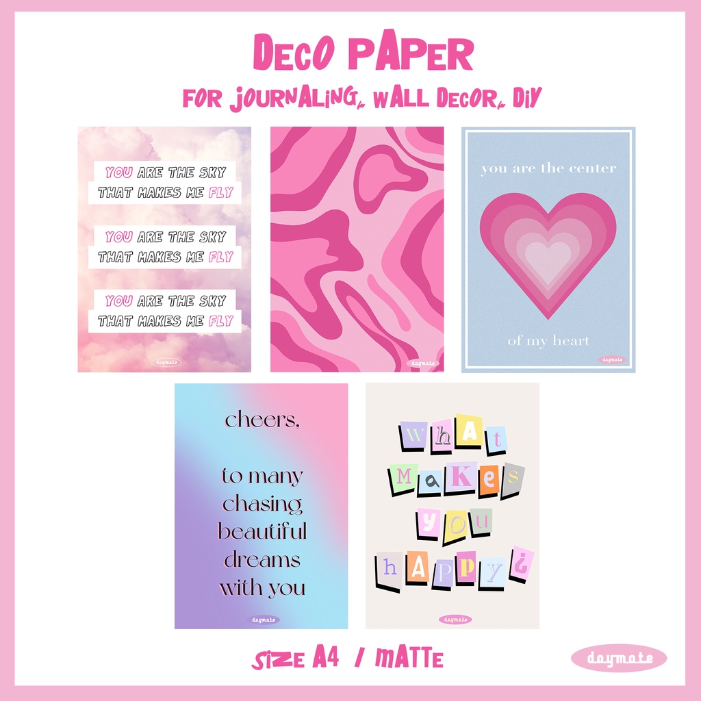 

DECO PAPER FOR JOURNALLING, WALL DECOR, DIY - DAYMATE
