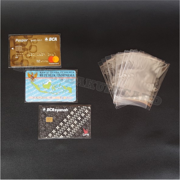 

Plastik OPP pembungkus dan pelindung idcard satuan ukuran 58 x 90 mm, 100pcs