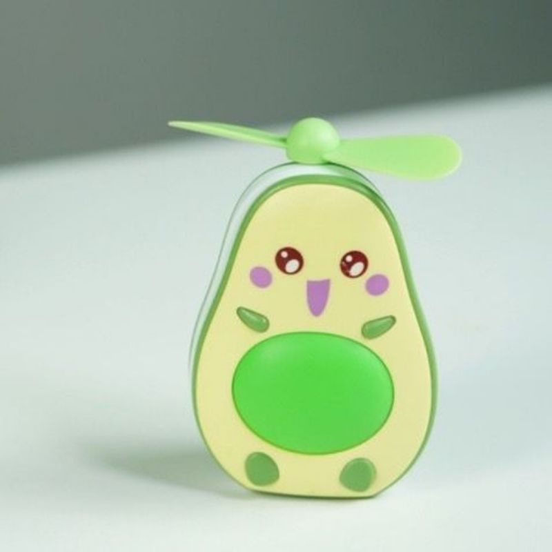 Kipas Cermin Lampu LED AVOCADO Mini Fan 3in1 Lampu Miror Usb Bentuk Alpukat Cute Kipas Mini Fan Terpopuler Kipas Motif Piro