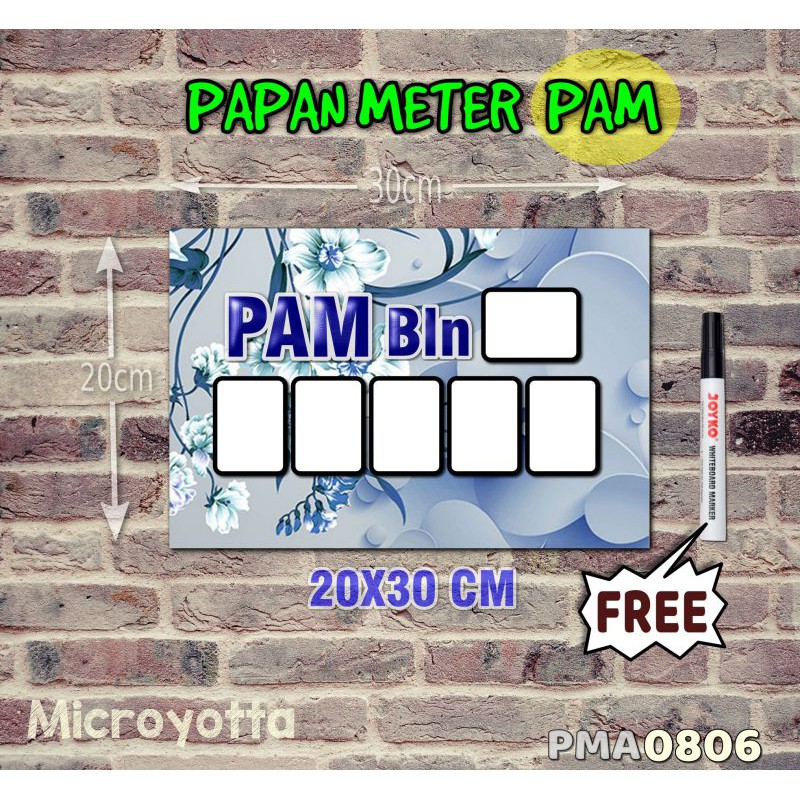 

Microyotta Papan Meter Listrik PLN PAM motif Unik - Flower 06