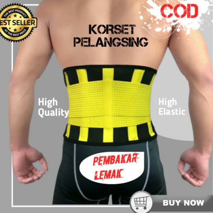 KORSET PRIA PERUT BUNCIT ORIGINAL JUMBO SEHARI HARI DAN OLAHRAGA GYM HOTSHAPER ASLI IMPOR