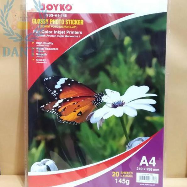 

VCR% Glossy Photo Sticker Joyko GSS A4 145 Termurah