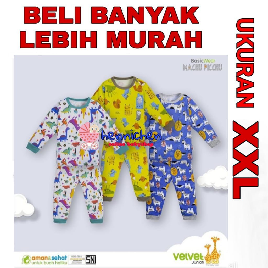 Velvet junior setelan piyama  PANJANG XXL SNI TANPA RIB / DENGAN RIB