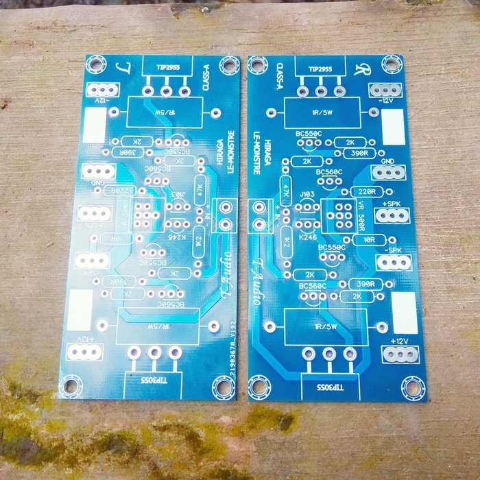 1 pasang (2pcs) PCB HIRAGA LE MONSTRE 8 WATT CLASS A AMPLIFIER