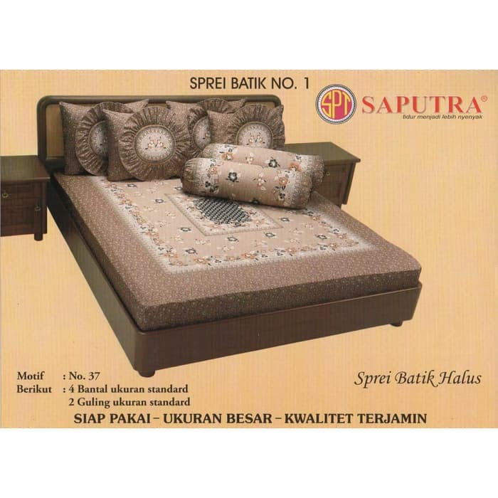 Saputra Sprei Batik 180x200 Full Katun Motif 37 / Seprai No 1