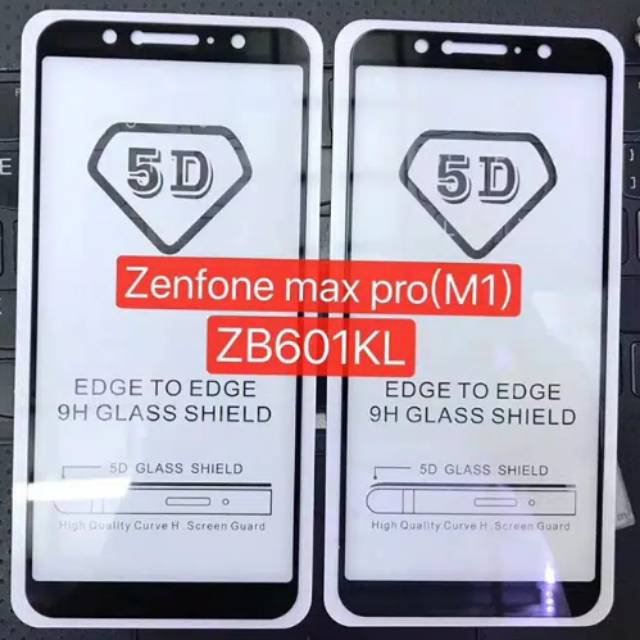 TEMPERED GLASS ASUS ZENFONE MAX PRO M1 FULL 5D 9D 11D 29D FULL COVER FULL LEM